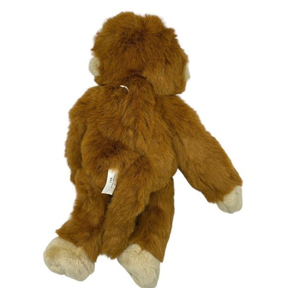 Brown Gorilla‎ Stuffed Plush Animal Large 16" Tall Embroidered nose acrylic eyes - Picture 3 of 3